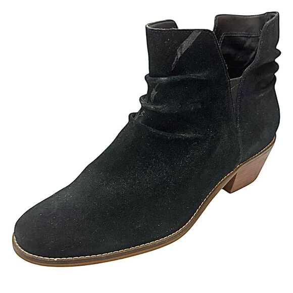 Cole Haan Alayna Black Suede Bootie Slouch Western Flair Size 9.5 M Pre-Owned - Picture 2 of 8